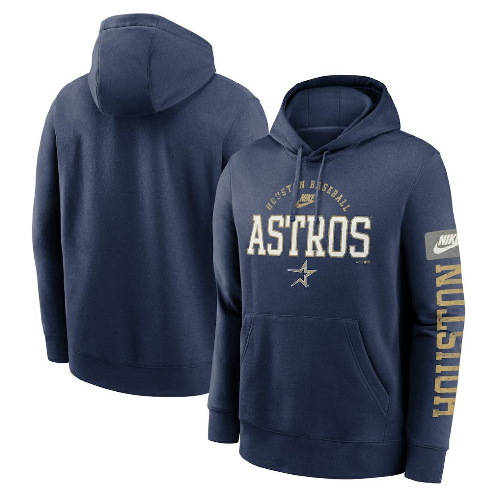Houston Astros Nike Cooperstown Collection Splitter Club Fleece Pullover Hoodie - Navy Hoodies