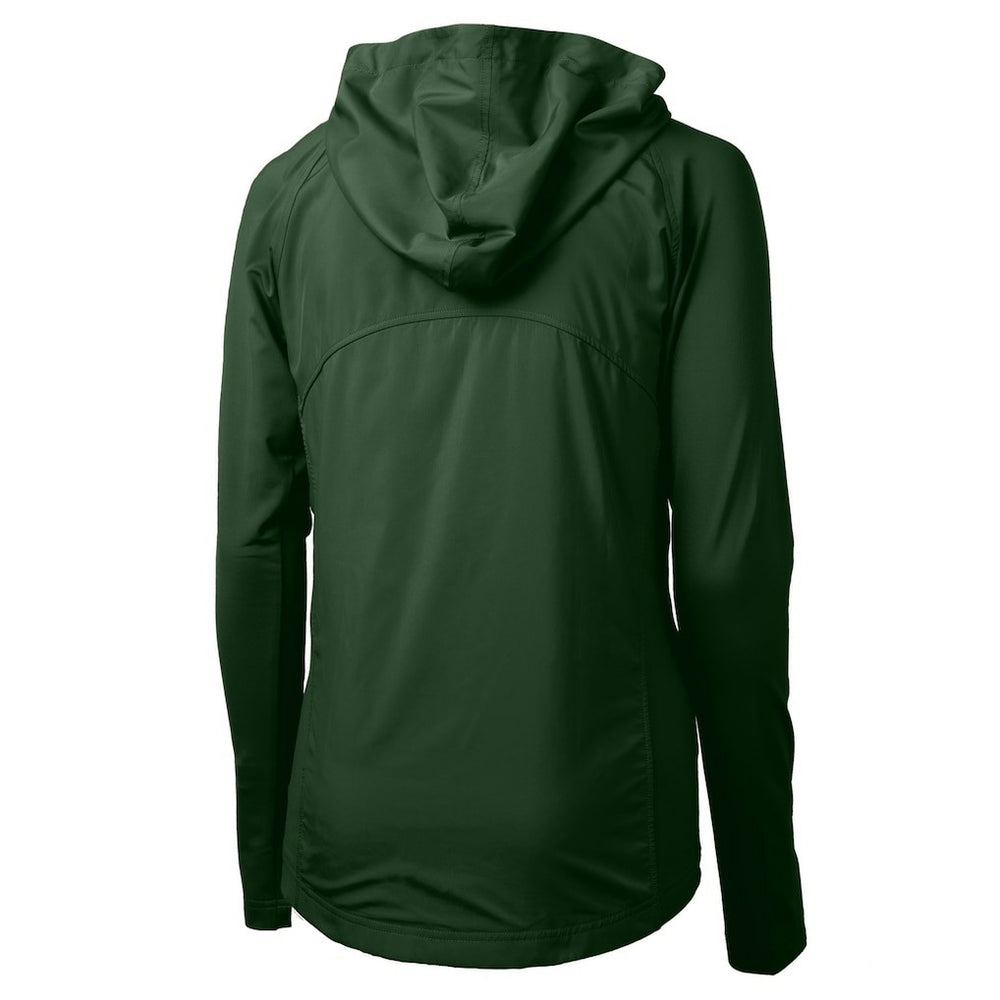 Philadelphia Eagles Cutter & Buck Women's Gridiron Classics Logo Adapt Eco Knit Hybrid Recycled Full-Zip Hoodie - Hunter Green Hoodies