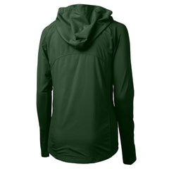 Philadelphia Eagles Cutter & Buck Women's Gridiron Classics Logo Adapt Eco Knit Hybrid Recycled Full-Zip Hoodie - Hunter Green Hoodies