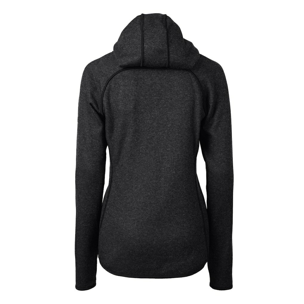 Philadelphia Eagles Cutter & Buck Women's Gridiron Classics Logo Mainsail Sweater-Knit Full-Zip Hoodie - Heather Charcoal Hoodies