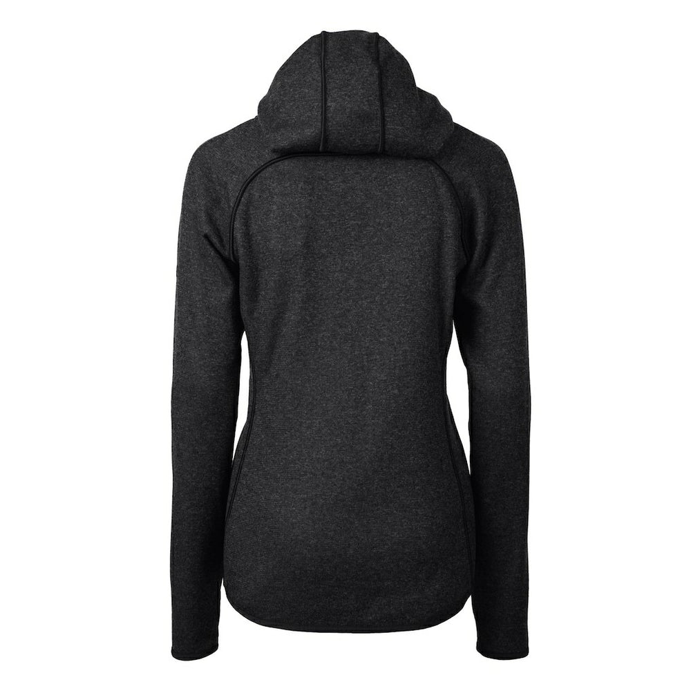 Philadelphia Eagles Cutter & Buck Women's Gridiron Classics Logo Mainsail Sweater-Knit Full-Zip Hoodie - Heather Charcoal Hoodies