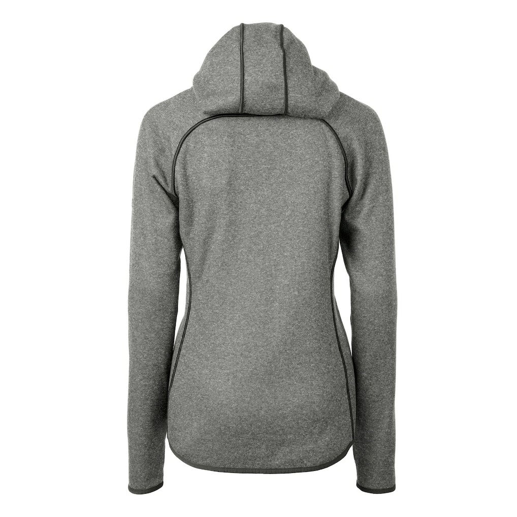 Philadelphia Eagles Cutter & Buck Women's Gridiron Classics Logo Mainsail Sweater-Knit Full-Zip Hoodie - Heather Gray Hoodies