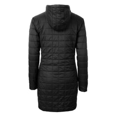 Philadelphia Eagles Cutter & Buck Women's Gridiron Classics Logo Rainier Primaloft Eco Insulated Hooded Long Coat - Black