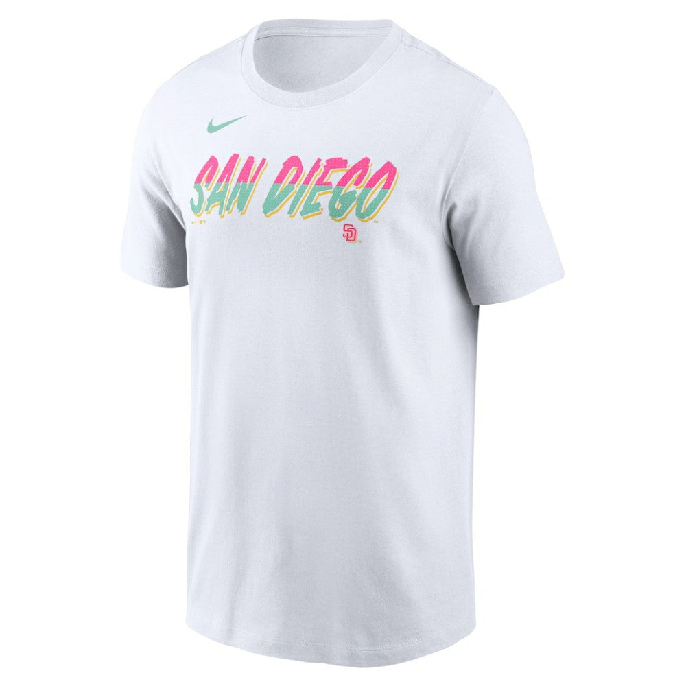 San Diego Padres Nike City Connect Wordmark T-Shirt - White T-shirts