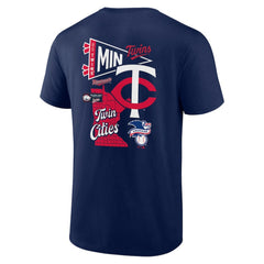 Minnesota Twins Fanatics Split Zone T-Shirt - Navy T-shirts