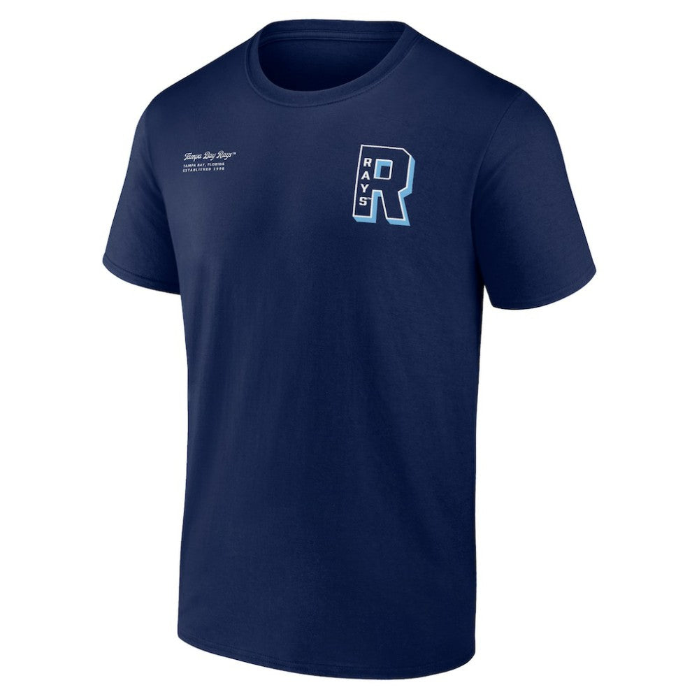Tampa Bay Rays Fanatics Split Zone T-Shirt - Navy T-shirts