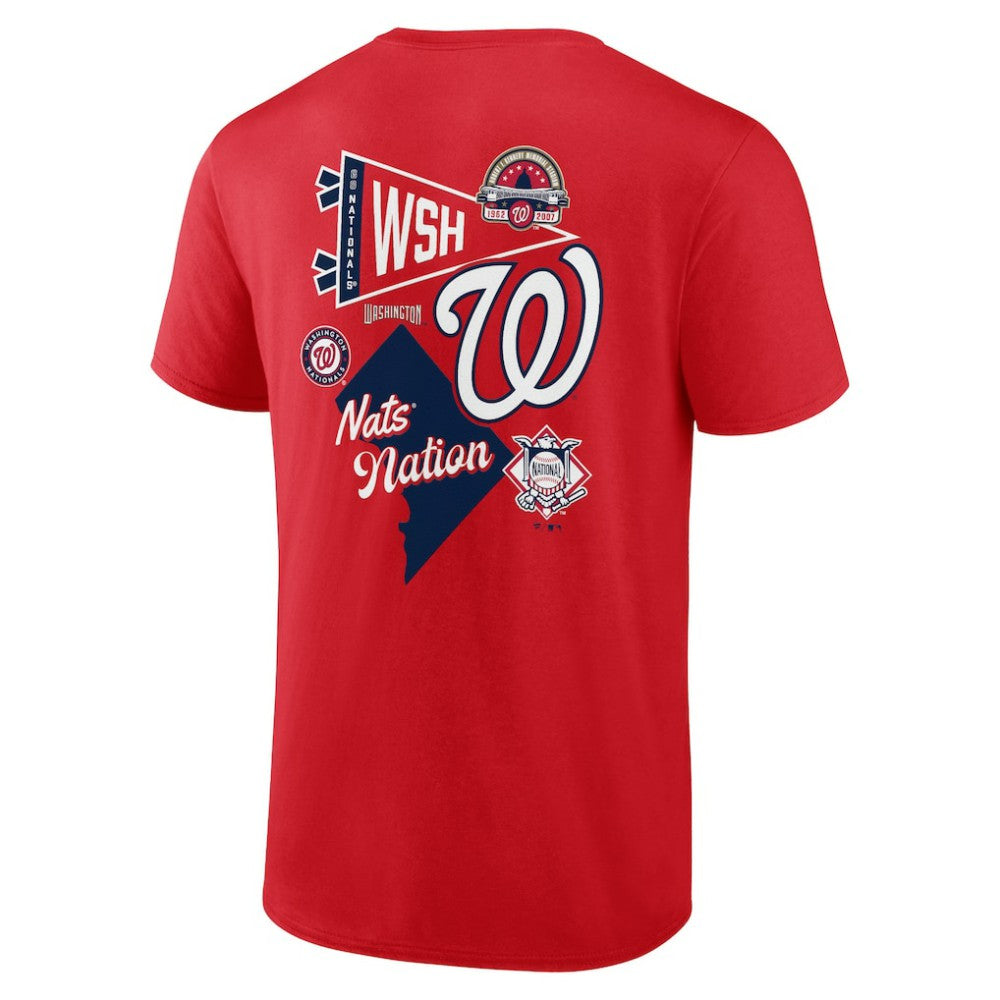 Washington Nationals Fanatics Split Zone T-Shirt - Red T-shirts