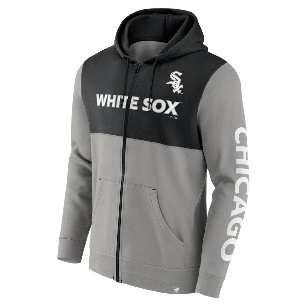 Chicago White Sox Fanatics Ace Hoodie Full-Zip Sweatshirt - Gray/Black Hoodies