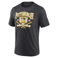 Pittsburgh Pirates Fanatics Home Team Tri-Blend T-Shirt - Heather Charcoal T-shirts