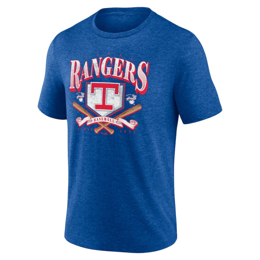 Texas Rangers Fanatics Home Team Tri-Blend T-Shirt - Heather Royal T-shirts