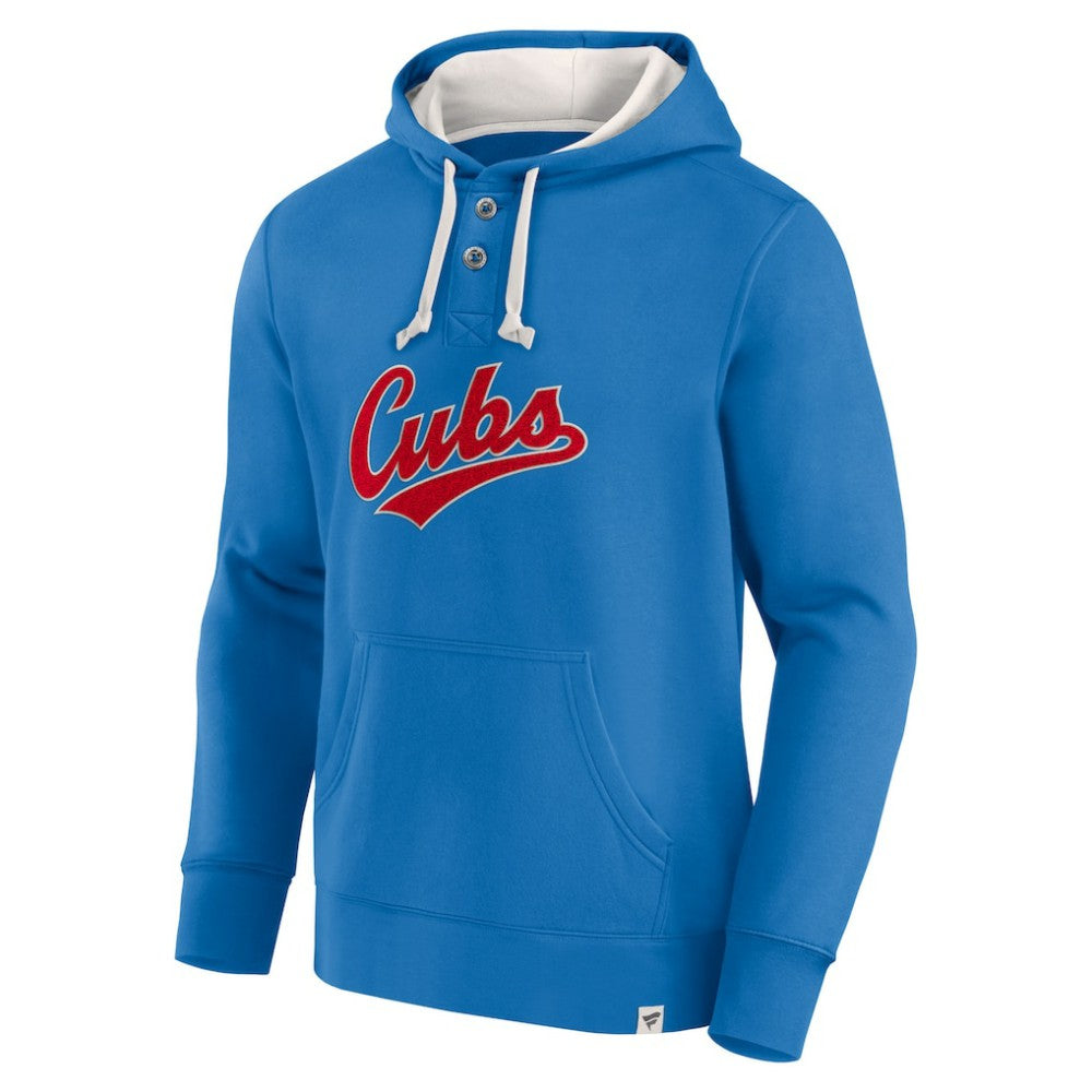 Fanatics Chicago Cubs Royal Plan for Adversity Henley Fleece Pullover Hoodie Hoodies