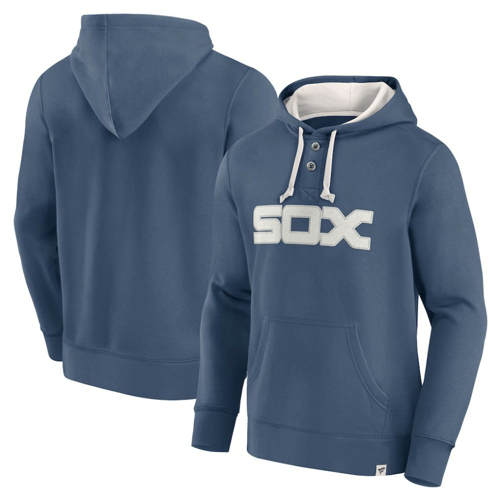 Fanatics Chicago White Sox Navy Plan for Adversity Henley Fleece Pullover Hoodie Hoodies