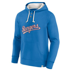 Fanatics Texas Rangers Royal Plan for Adversity Henley Fleece Pullover Hoodie Hoodies