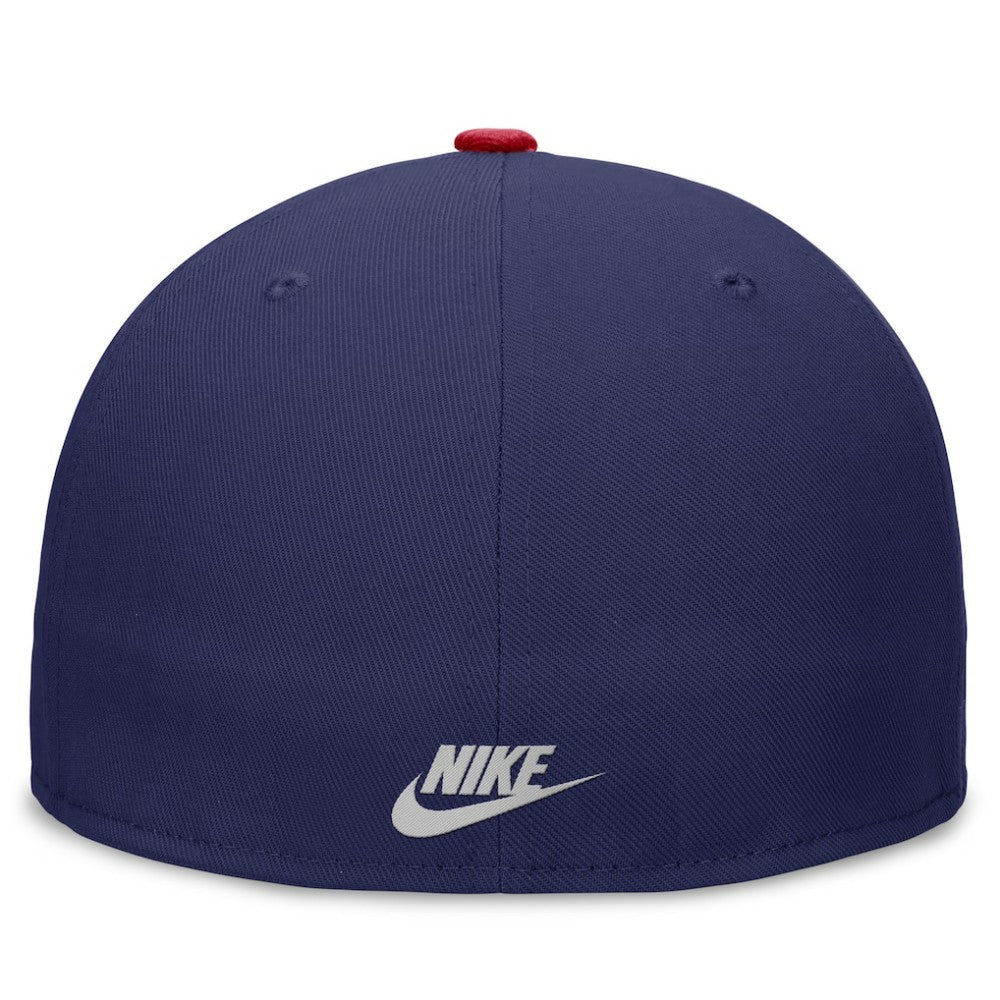 Atlanta Braves Nike Rewind Cooperstown True Performance Fitted Hat - Royal/Red Hats