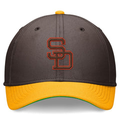 San Diego Padres Nike Cooperstown Collection Rewind Swooshflex Performance Hat - Brown/Gold Hats