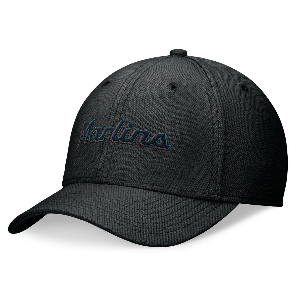 Miami Marlins Nike Performance Flex Hat - Black Hats