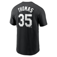 Frank Thomas Chicago White Sox Nike Cooperstown Collection Fuse Name & Number T-Shirt - Black T-shirts
