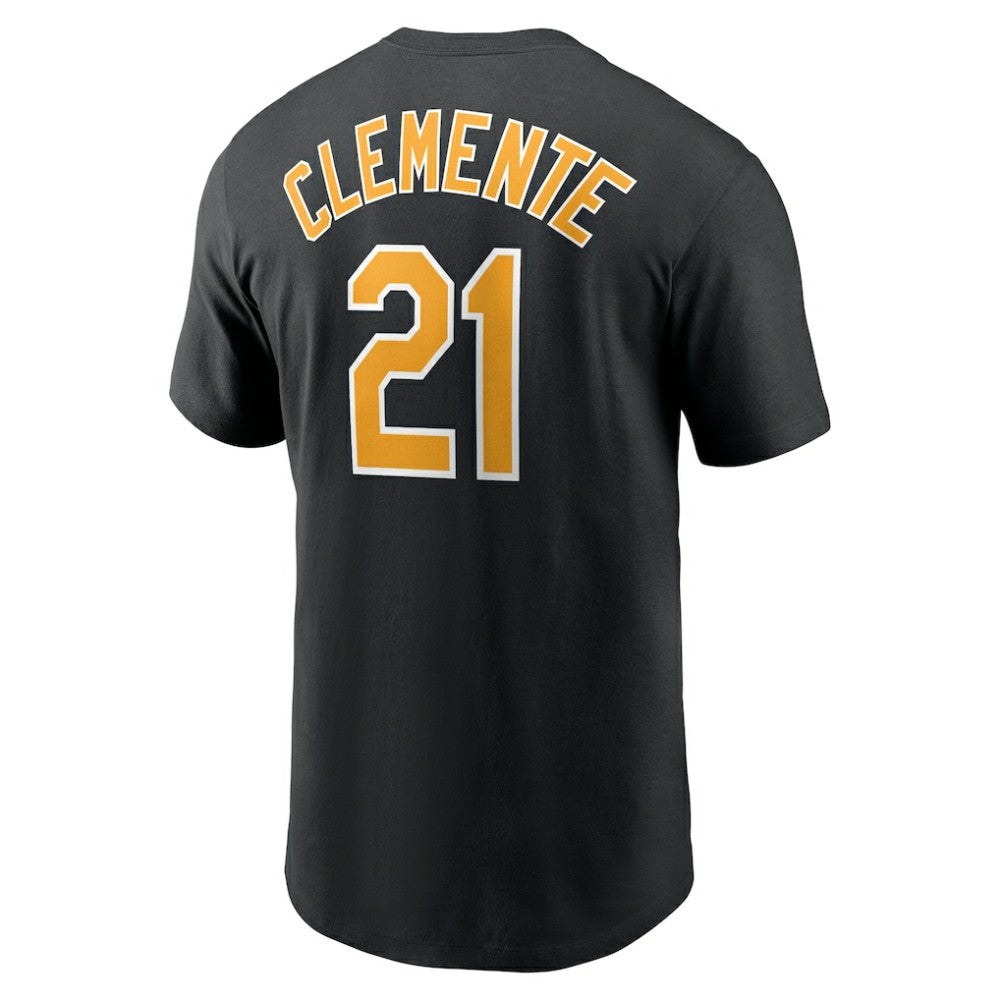 Roberto Clemente Pittsburgh Pirates Nike Fuse Name & Number T-Shirt - Black T-shirts