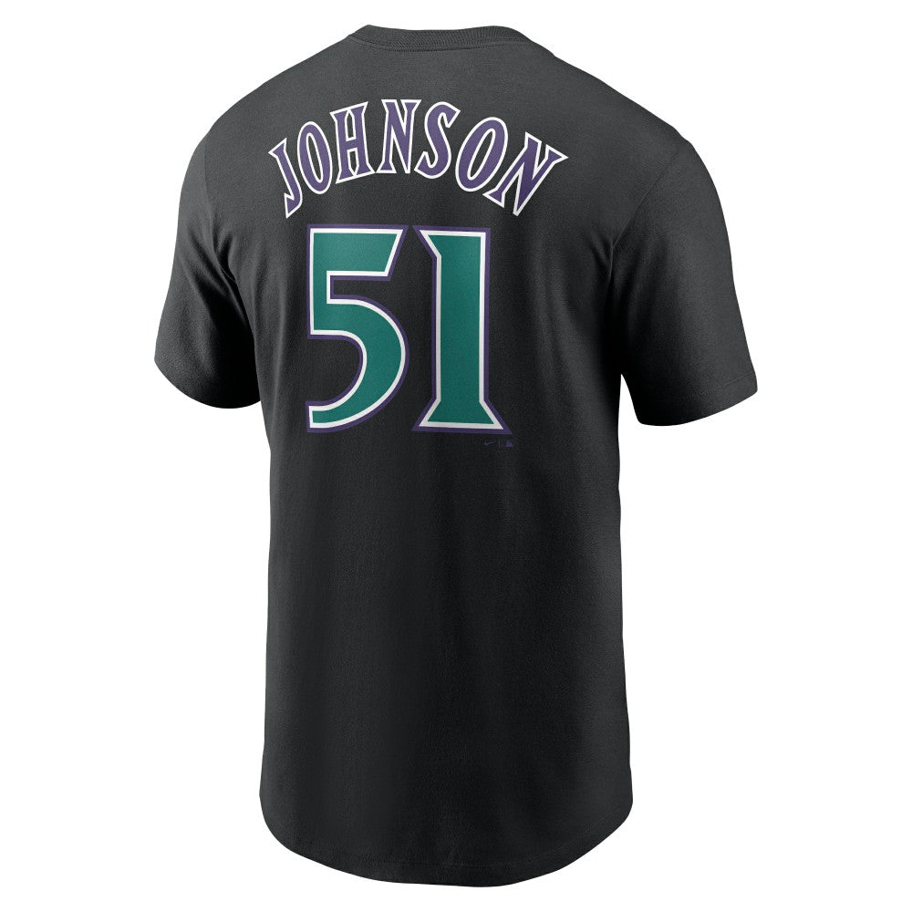Randy Johnson Arizona Diamondbacks Nike Fuse Name & Number T-Shirt - Black T-shirts