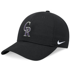 Colorado Rockies Nike Club Adjustable Hat - Black Hats