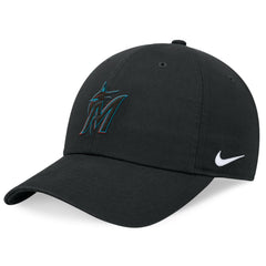 Miami Marlins Nike Club Adjustable Hat - Black Hats