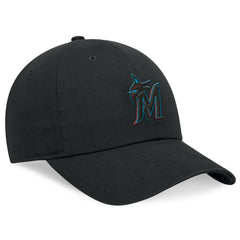 Miami Marlins Nike Club Adjustable Hat - Black Hats