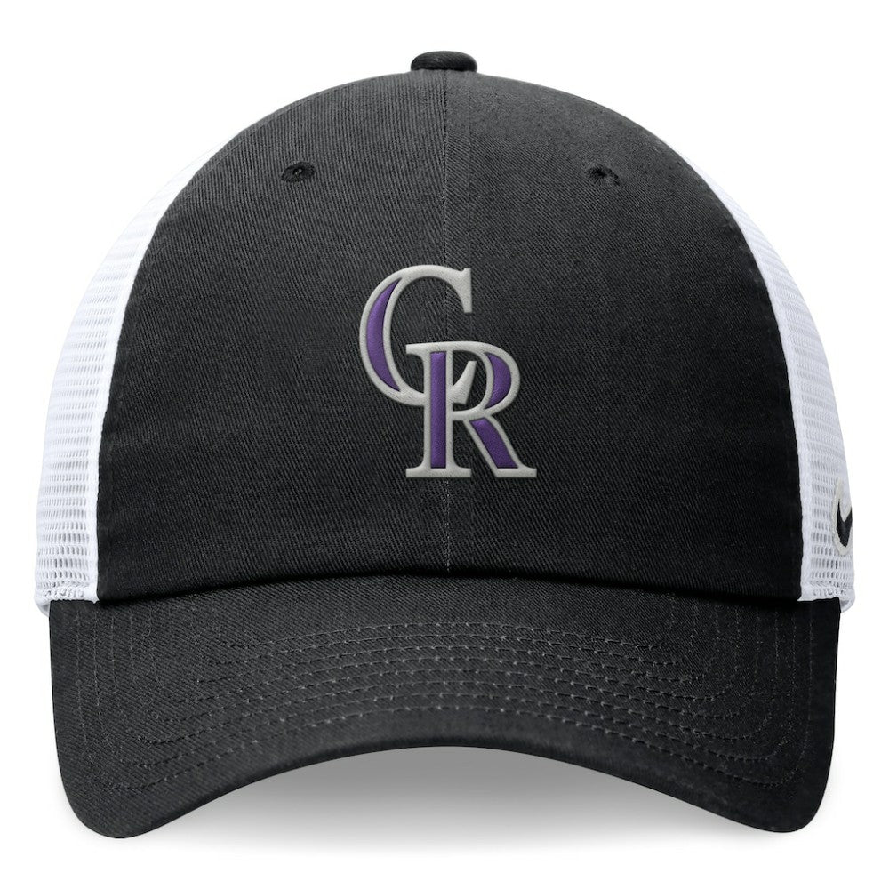 Colorado Rockies Nike Club Trucker Adjustable Hat - Black Hats