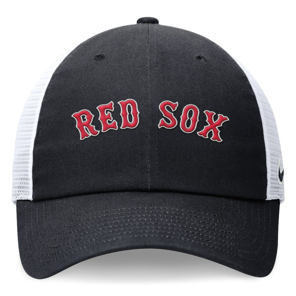 Boston Red Sox Nike Wordmark Adjustable Trucker Hat - Navy Hats