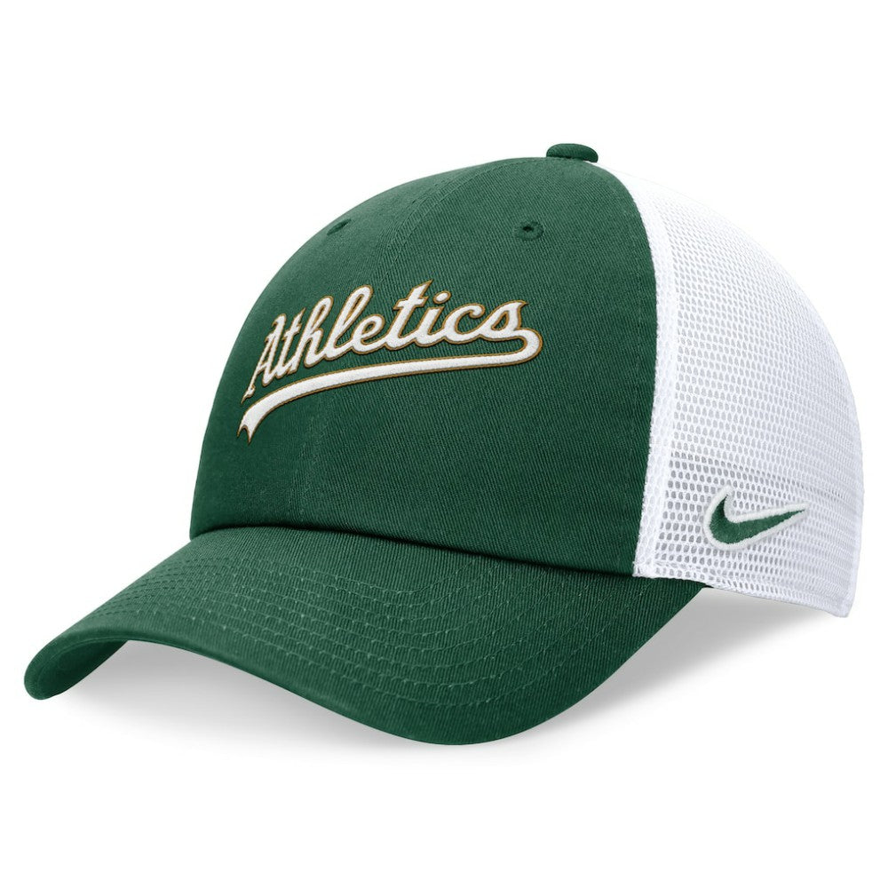 Athletics Nike Wordmark Adjustable Trucker Hat - Green Hats