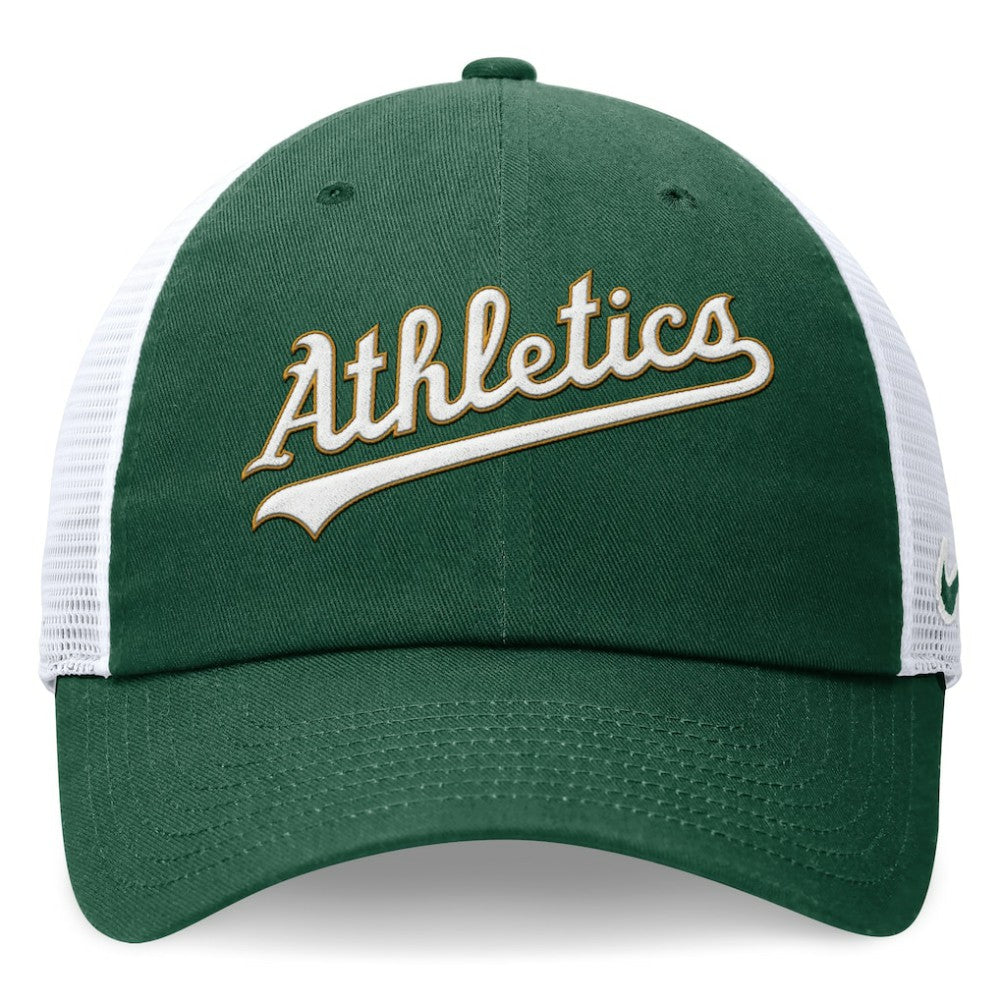 Athletics Nike Wordmark Adjustable Trucker Hat - Green Hats