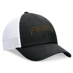 Pittsburgh Pirates Nike Wordmark Adjustable Trucker Hat - Black Hats