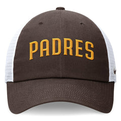 San Diego Padres Nike Wordmark Adjustable Trucker Hat - Brown Hats