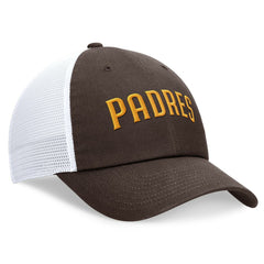 San Diego Padres Nike Wordmark Adjustable Trucker Hat - Brown Hats