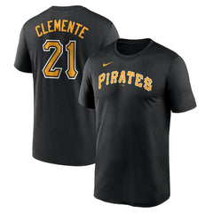 Roberto Clemente Pittsburgh Pirates Nike Legend Name & Number Performance T-Shirt - Black T-shirts