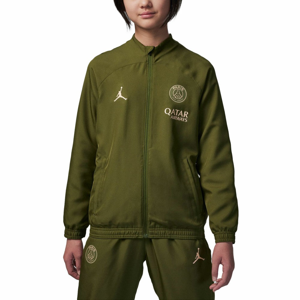 Paris Saint-Germain Jordan Brand Youth 2023/24 Strike Full-Zip Track Jacket Olive - Jordan outlet