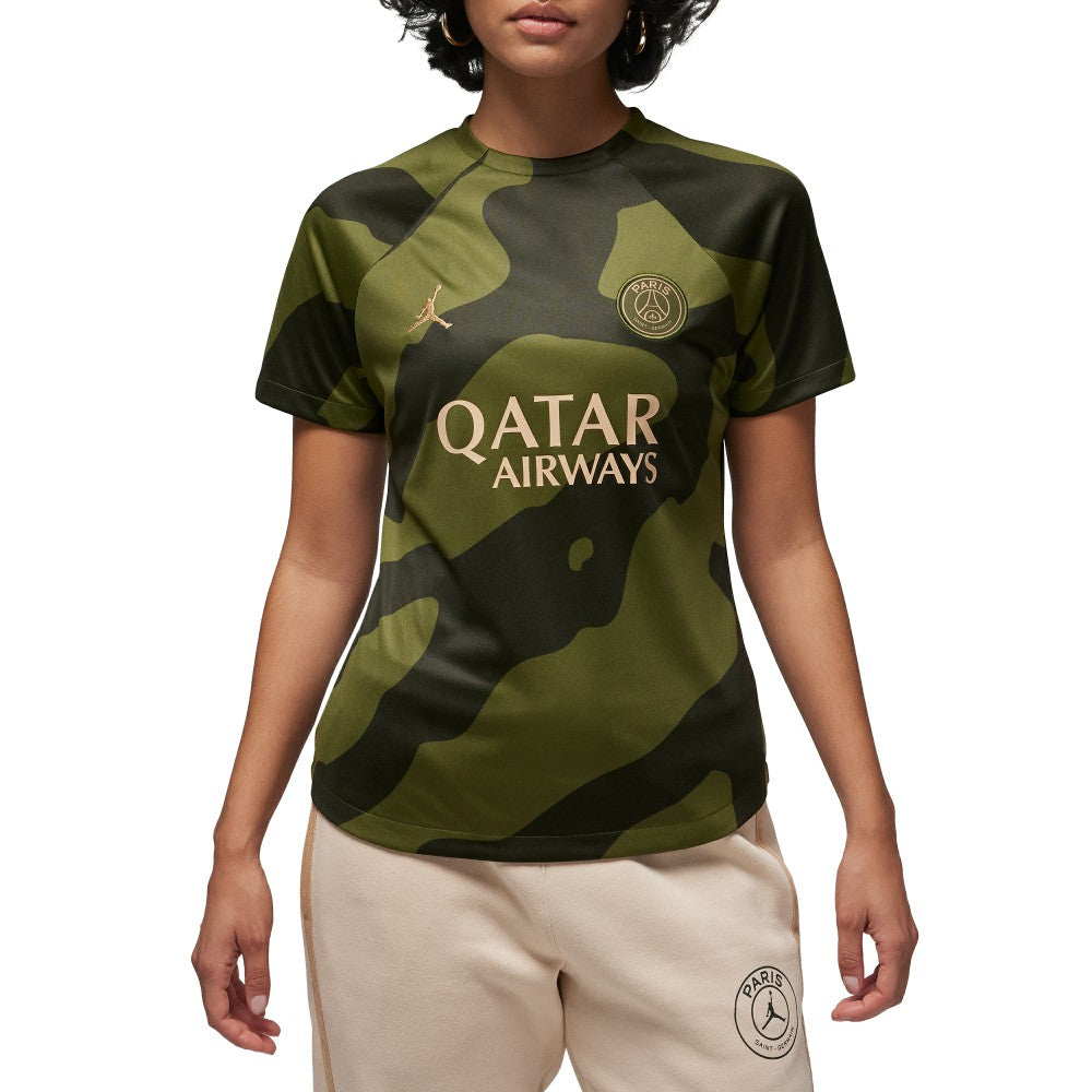 Paris Saint-Germain Jordan Brand Women's 2023/24 Fourth Academy Pro Pre-Match Top Olive - Jordan sale