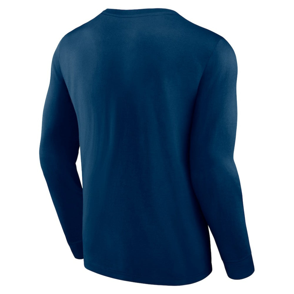 Seattle Kraken Fanatics Strike the Goal Long Sleeve T-Shirt - Deep Sea Blue | US 200250617