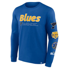 St. Louis Blues Fanatics Strike the Goal Long Sleeve T-Shirt - Blue | US 200250631
