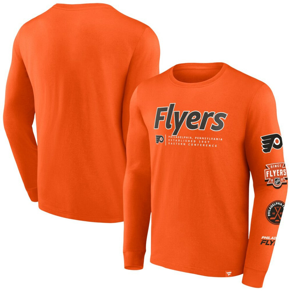 Philadelphia Flyers Fanatics Strike the Goal Long Sleeve T-Shirt - Orange | US 200250633