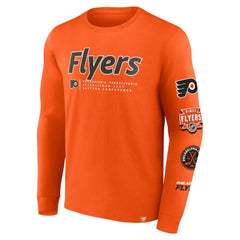 Philadelphia Flyers Fanatics Strike the Goal Long Sleeve T-Shirt - Orange | US 200250633