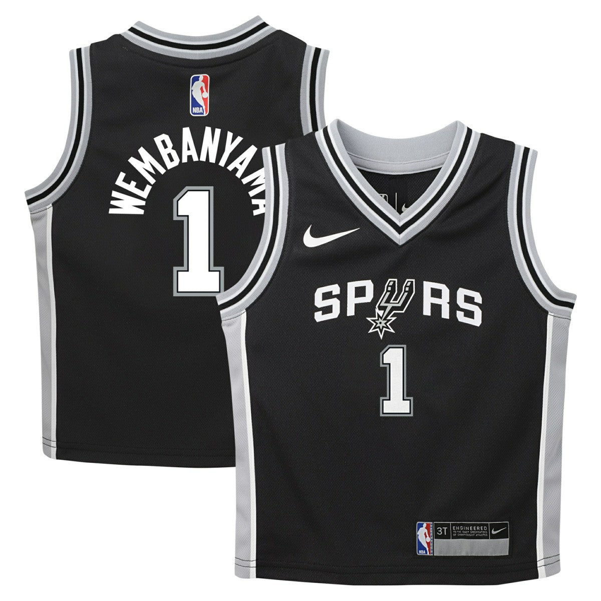 Victor Wembanyama San Antonio Spurs Preschool Swingman Player Jersey Icon Edition Black - Nike