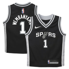 Victor Wembanyama San Antonio Spurs Preschool Swingman Player Jersey Icon Edition Black - Nike