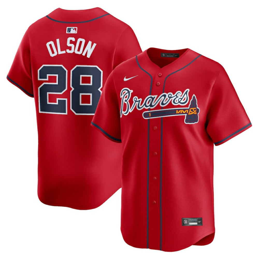 Matt Olson Atlanta Braves Nike Alternate Limited Player Jersey - Red Jerseys