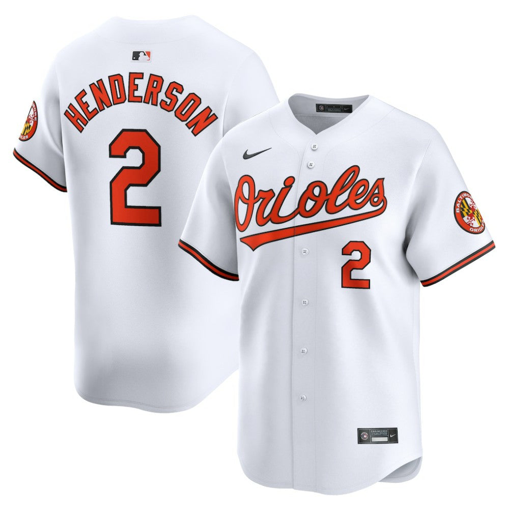 Gunnar Henderson Baltimore Orioles Nike Home Limited Player Jersey - White Jerseys