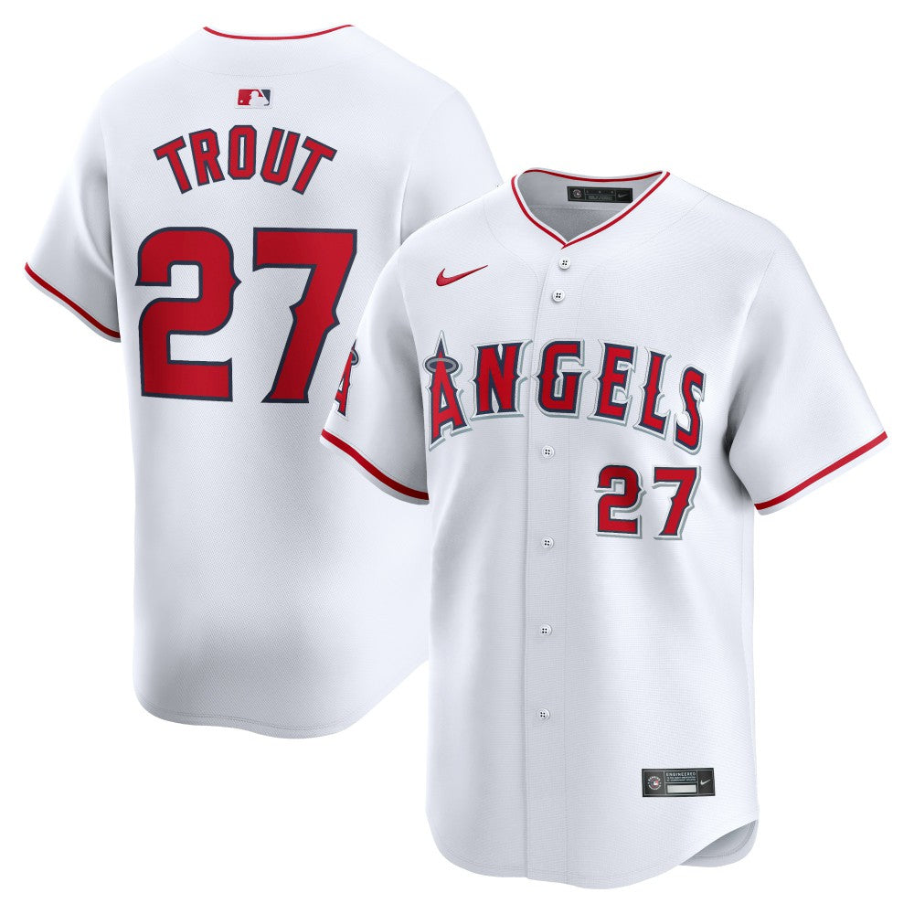 Mike Trout Los Angeles Angels Nike Home Limited Player Jersey - White Jerseys