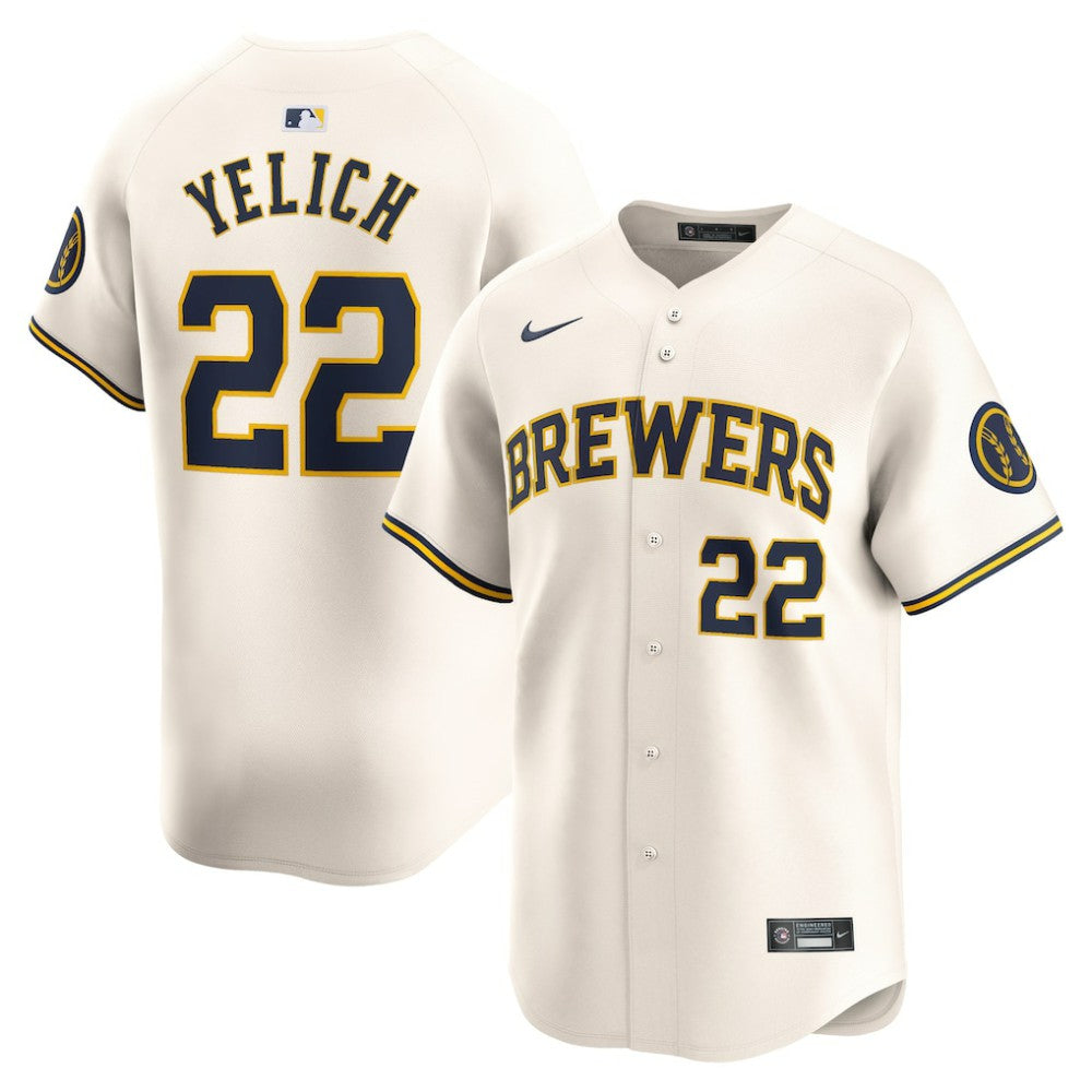 Christian Yelich Milwaukee Brewers Nike Home Limited Player Jersey - Cream Jerseys