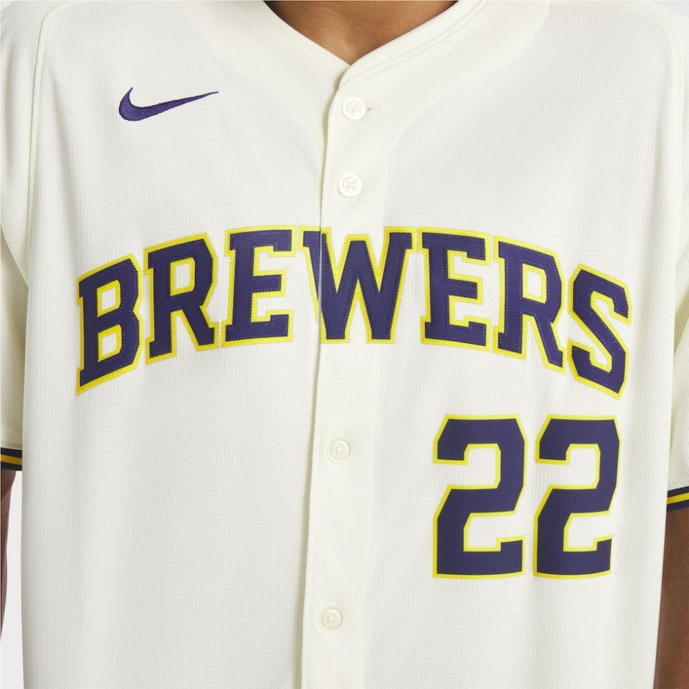 Christian Yelich Milwaukee Brewers Nike Home Limited Player Jersey - Cream Jerseys