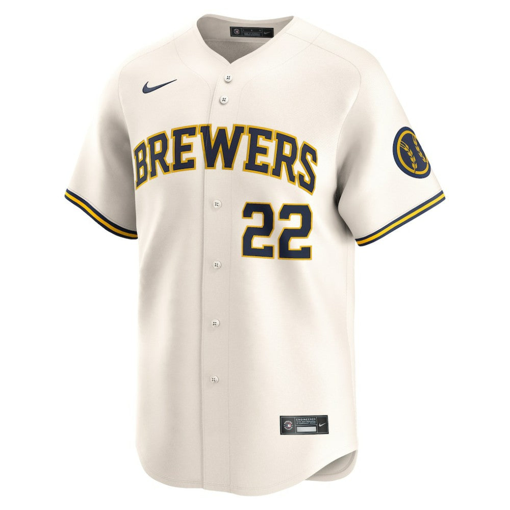 Christian Yelich Milwaukee Brewers Nike Home Limited Player Jersey - Cream Jerseys
