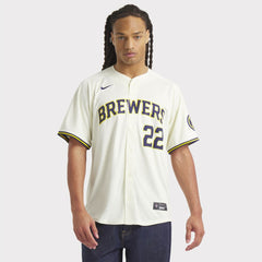 Christian Yelich Milwaukee Brewers Nike Home Limited Player Jersey - Cream Jerseys