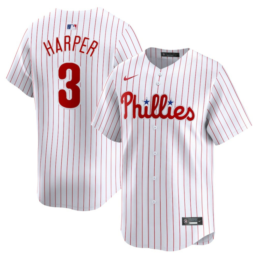 Bryce Harper Philadelphia Phillies Nike Home Limited Player Jersey - White Jerseys